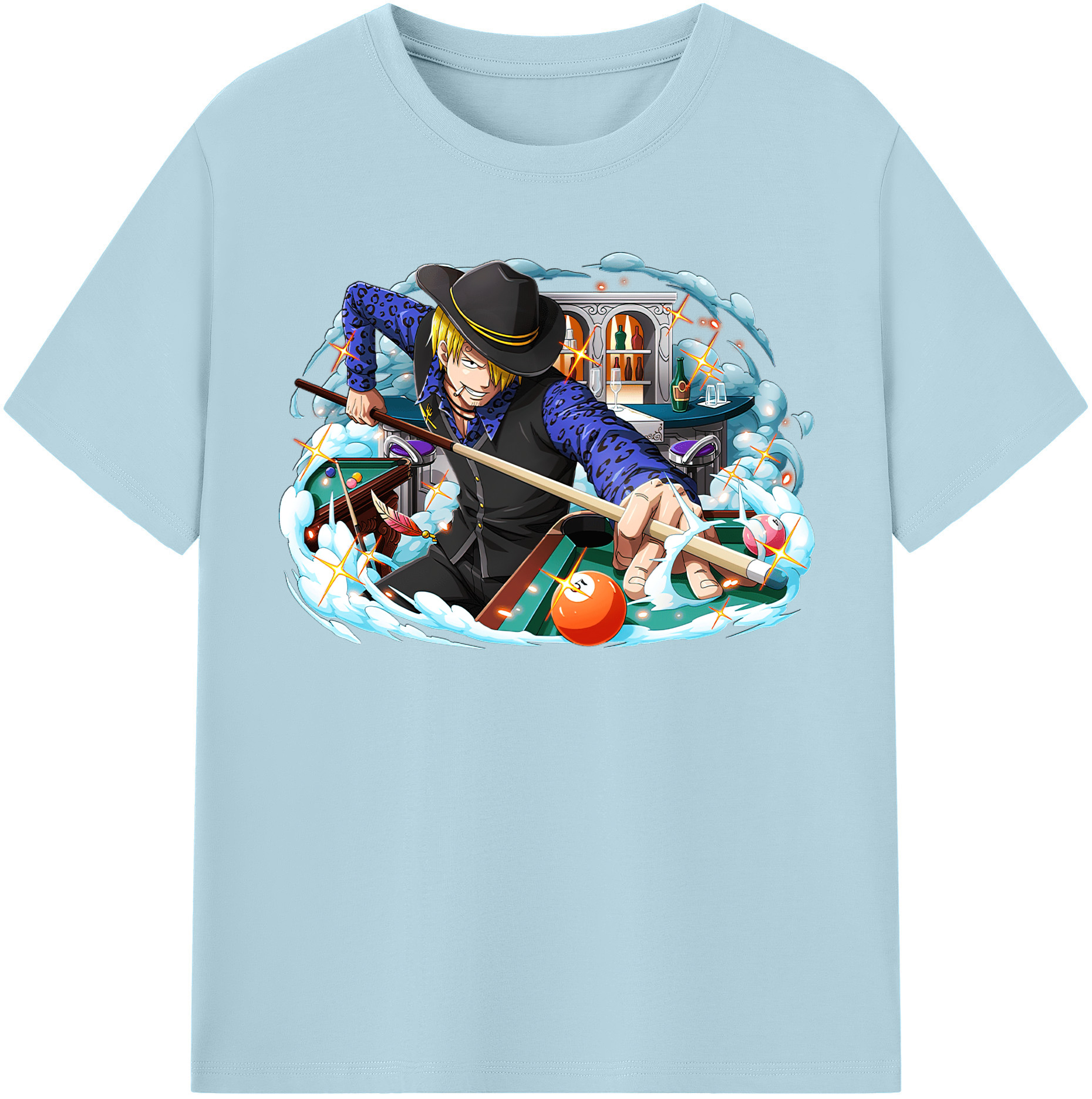ワンピース サンジ ONE PIECE Sanji 綿100％半袖Tシャツ（フロントプリント）